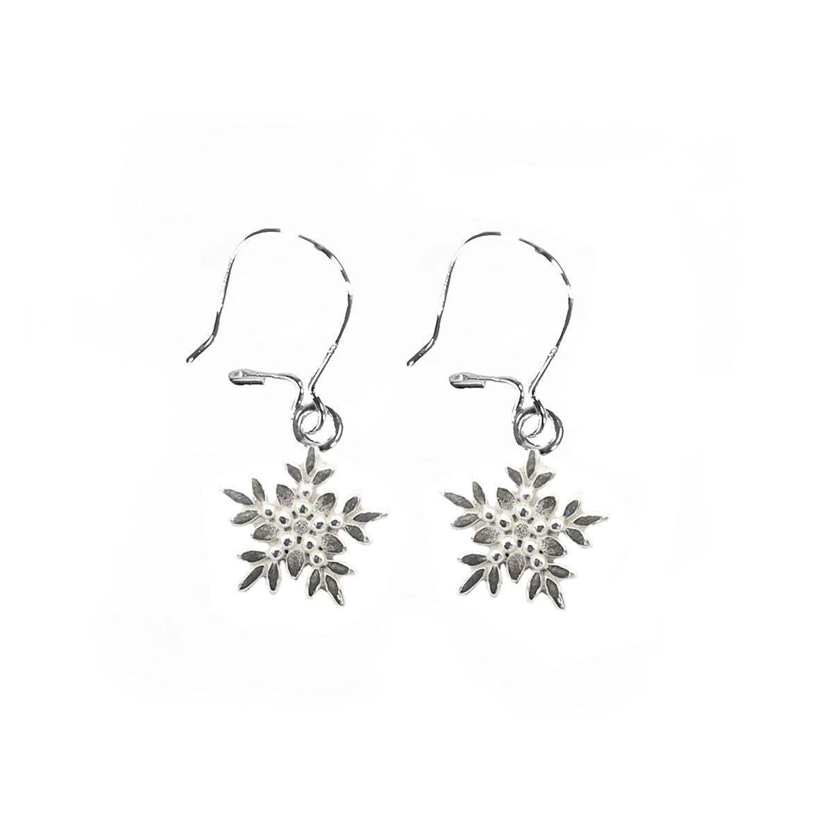 Korunilo Arctic Flower Silver Hook Earrings