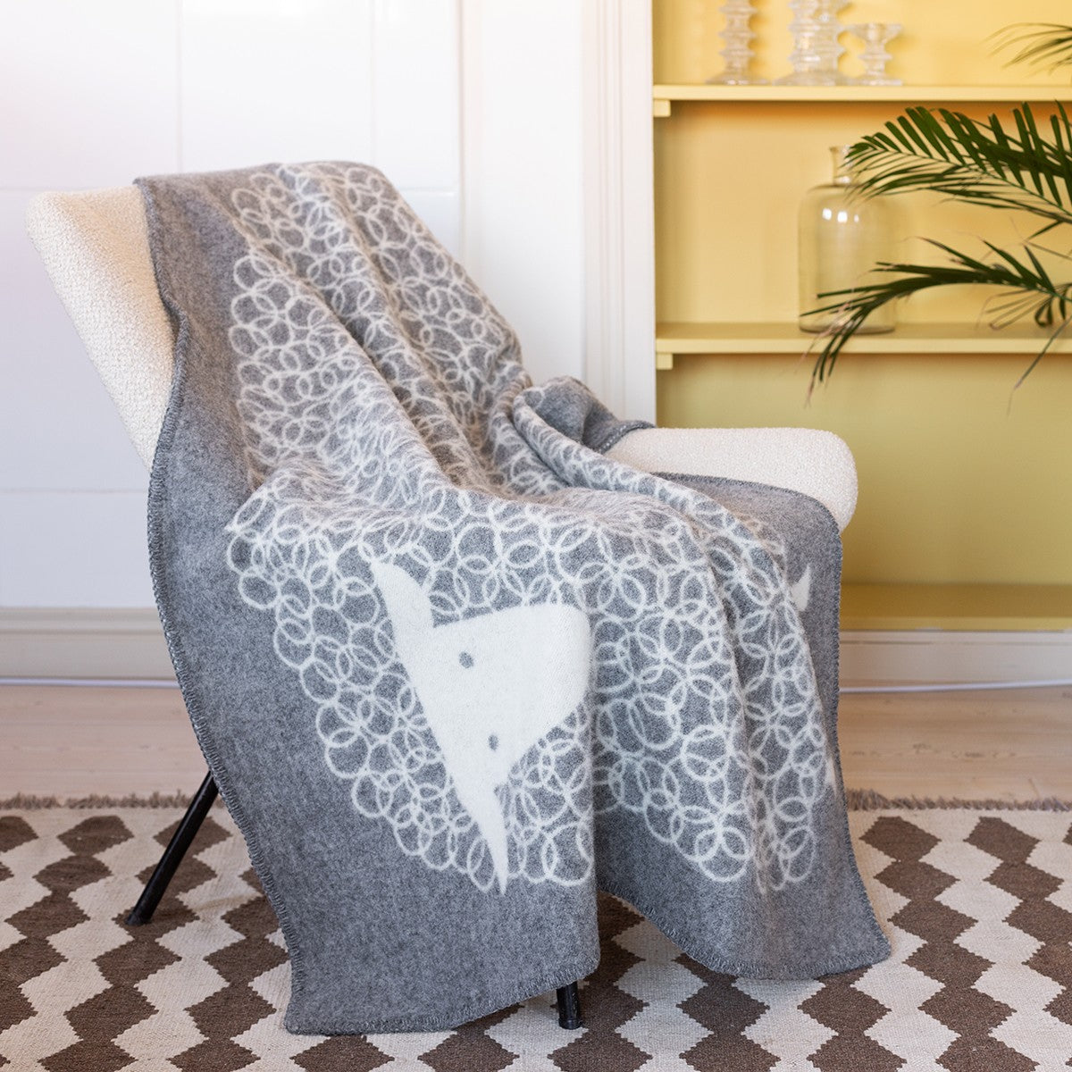 Lapuan Kankurit Kili Grey Wool Throw Blanket