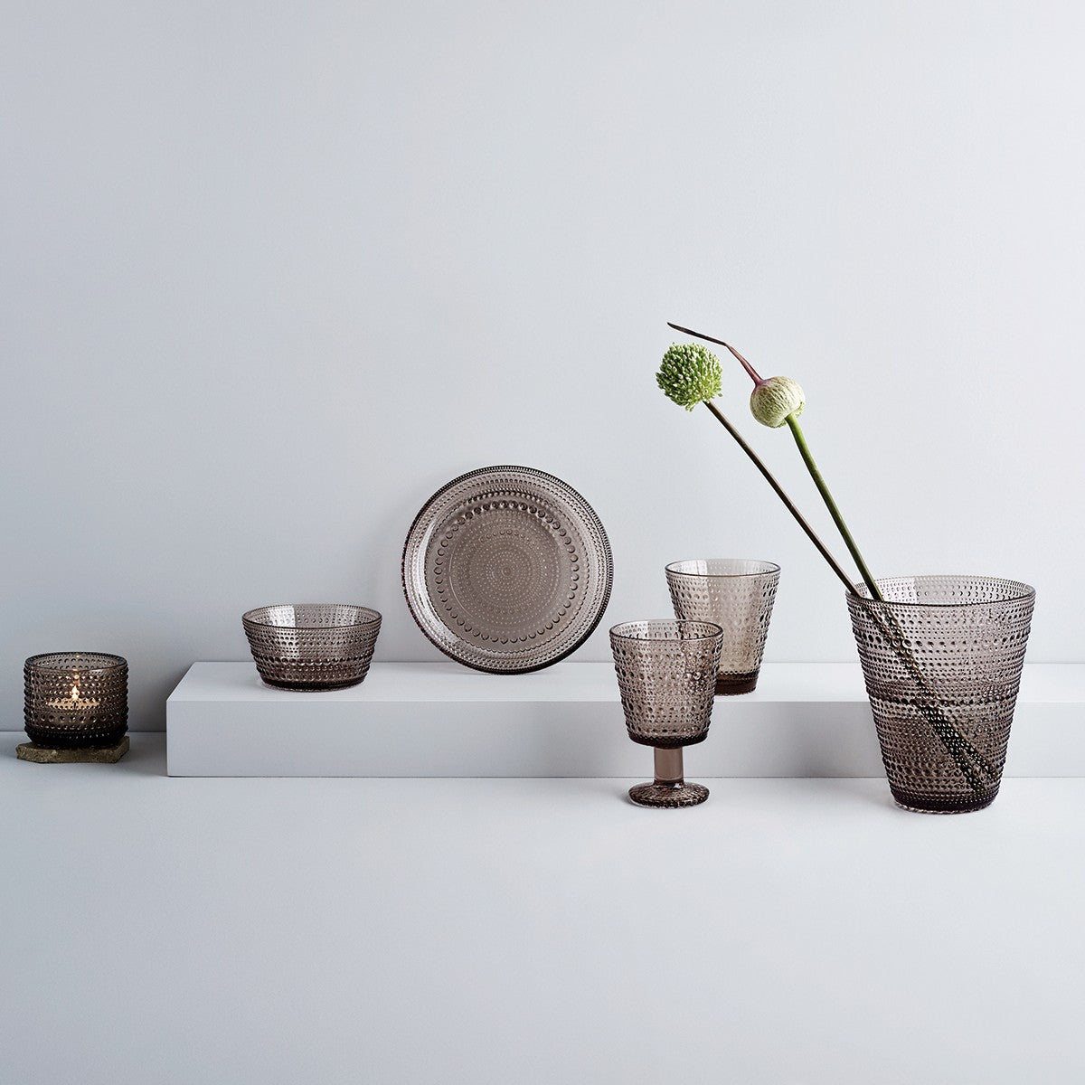 iittala Kastehelmi Linen Candle Holder