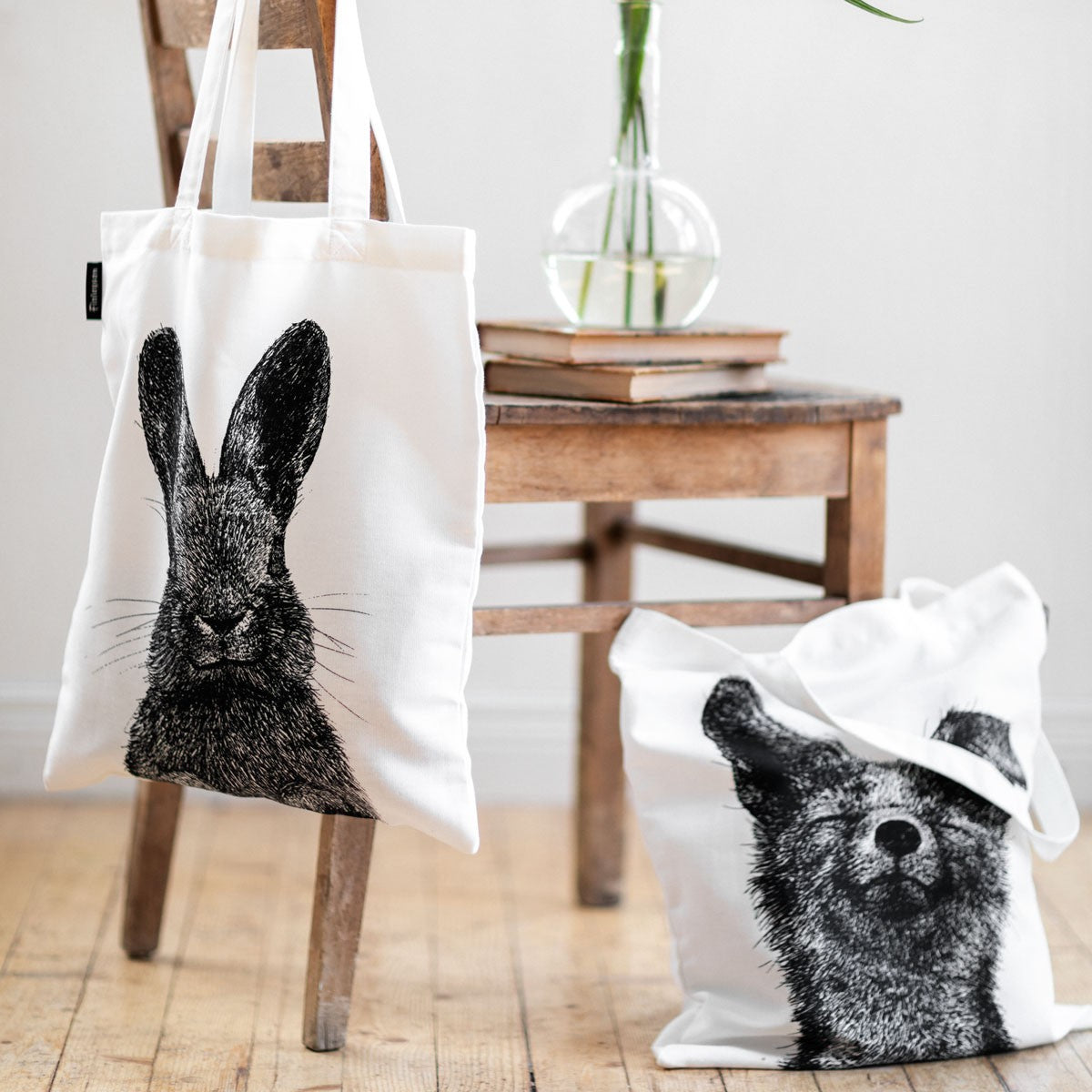 Finlayson Pupu Ja Kettu White / Black Reversible Tote Bag