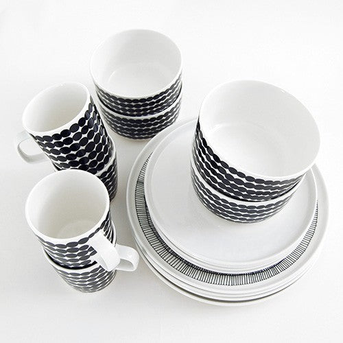 Marimekko Black / White 16pc Dinnerware Set
