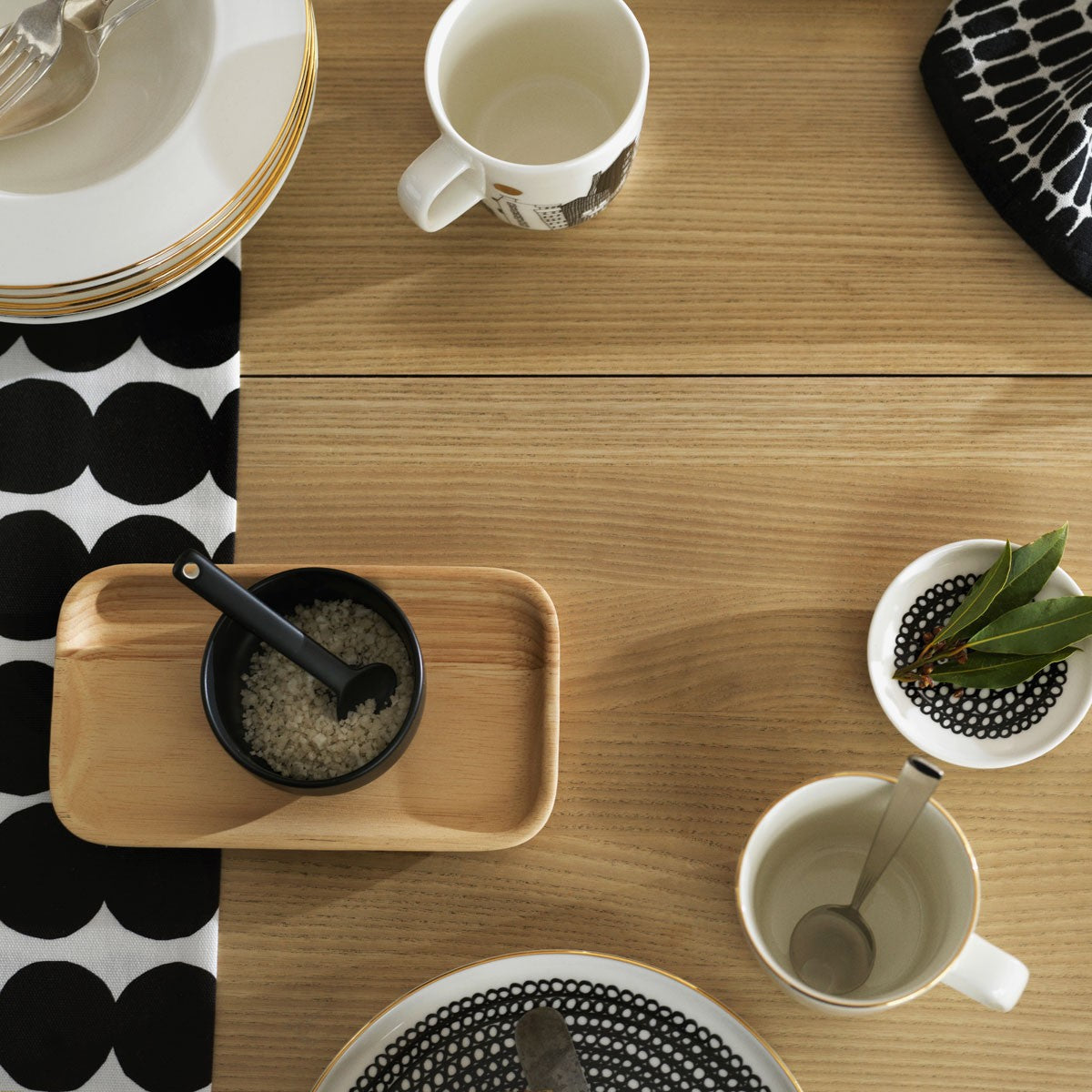Marimekko Siirtolapuutarha White / Black Mini Sauce Plate