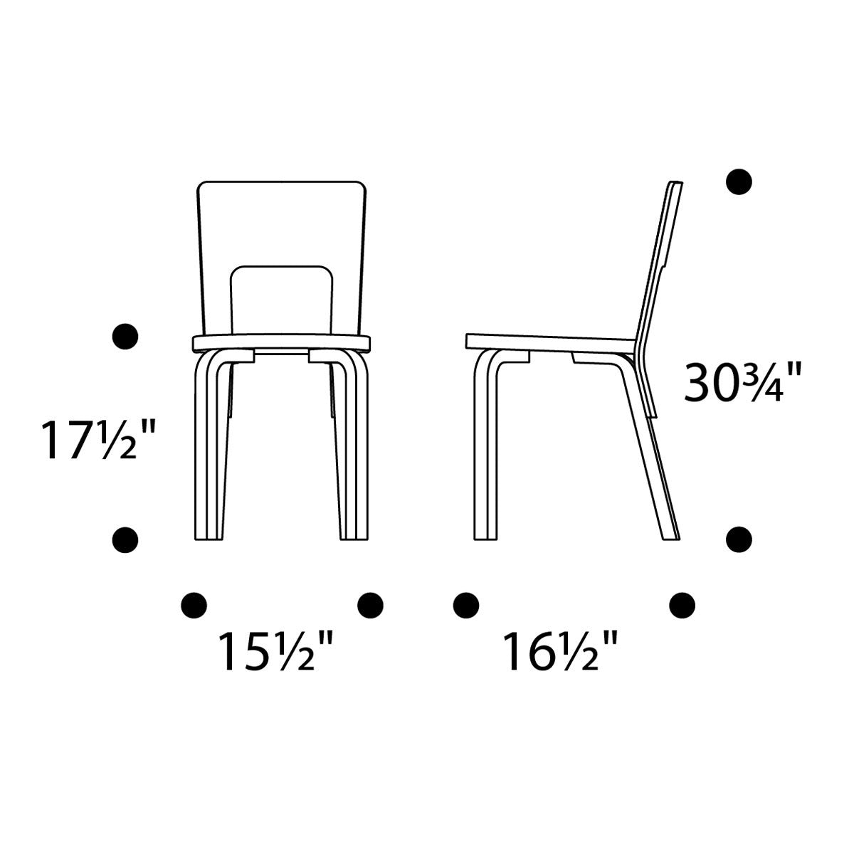 Artek Alvar Aalto 66 Chair - Upholstered Seat