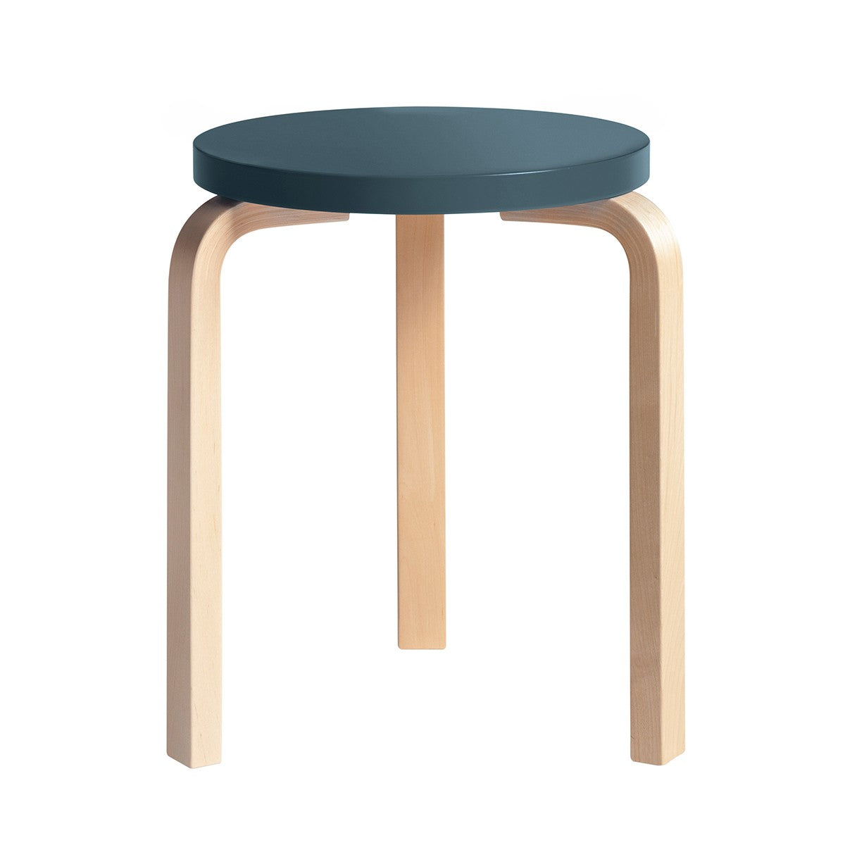 Artek Alvar Aalto Anniversary Stool 60 - Three Legged Stool - Blue