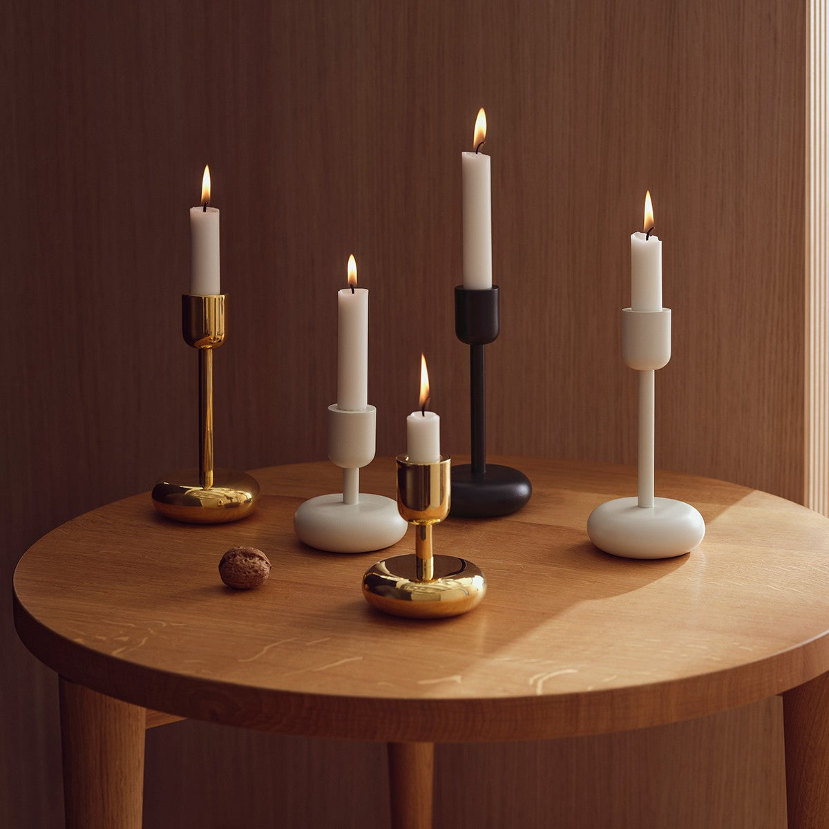 iittala Nappula Brass Tall Candle Holder