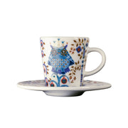 iittala Taika White / Blue Espresso Cup and Saucer