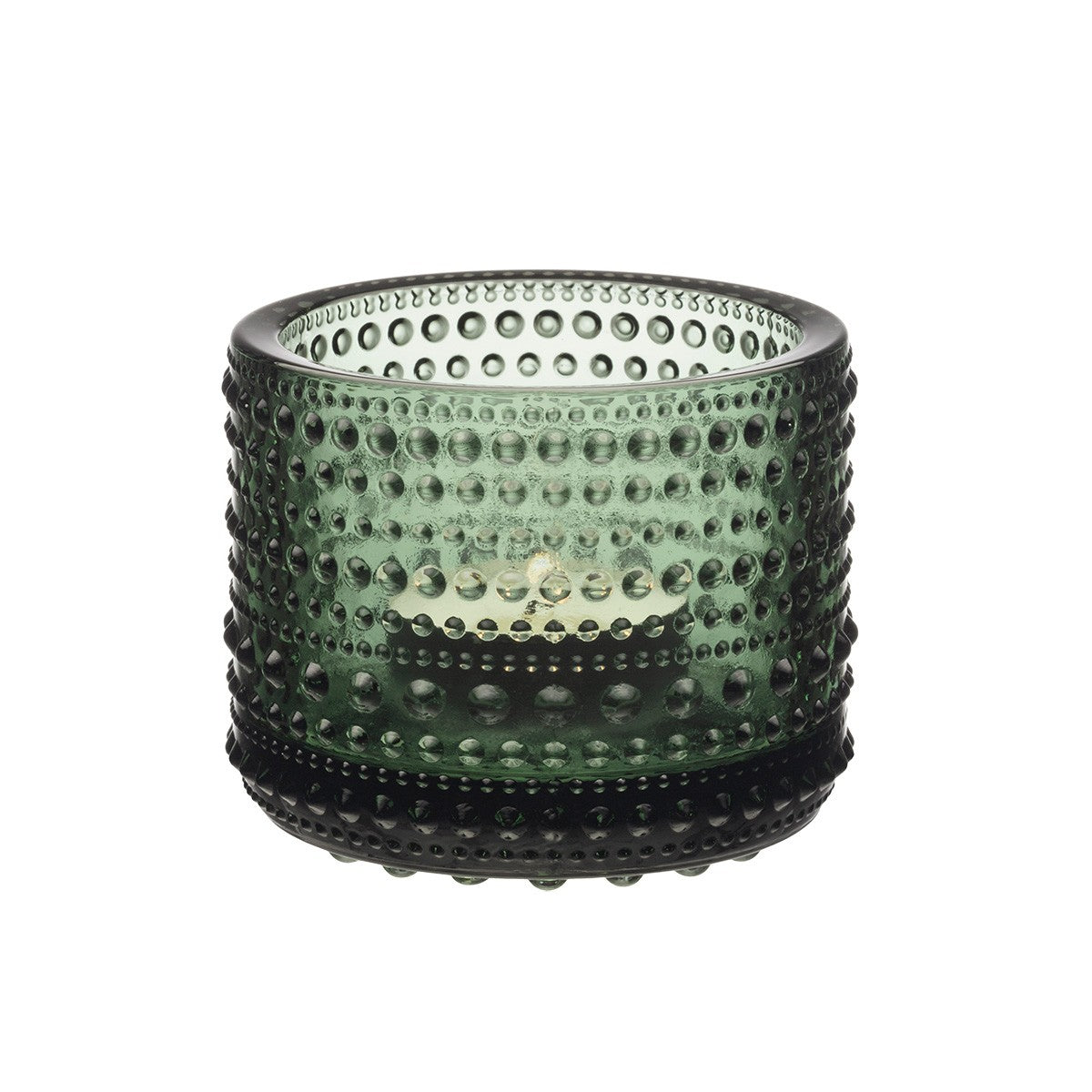 iittala Kastehelmi Pine Green Candle Holder