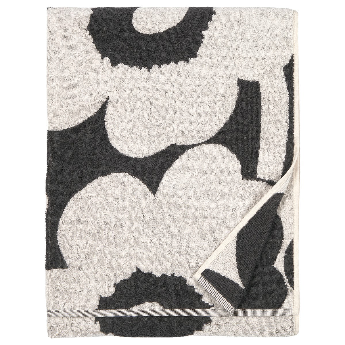 Marimekko Unikko Charcoal / Off White Bath Towel