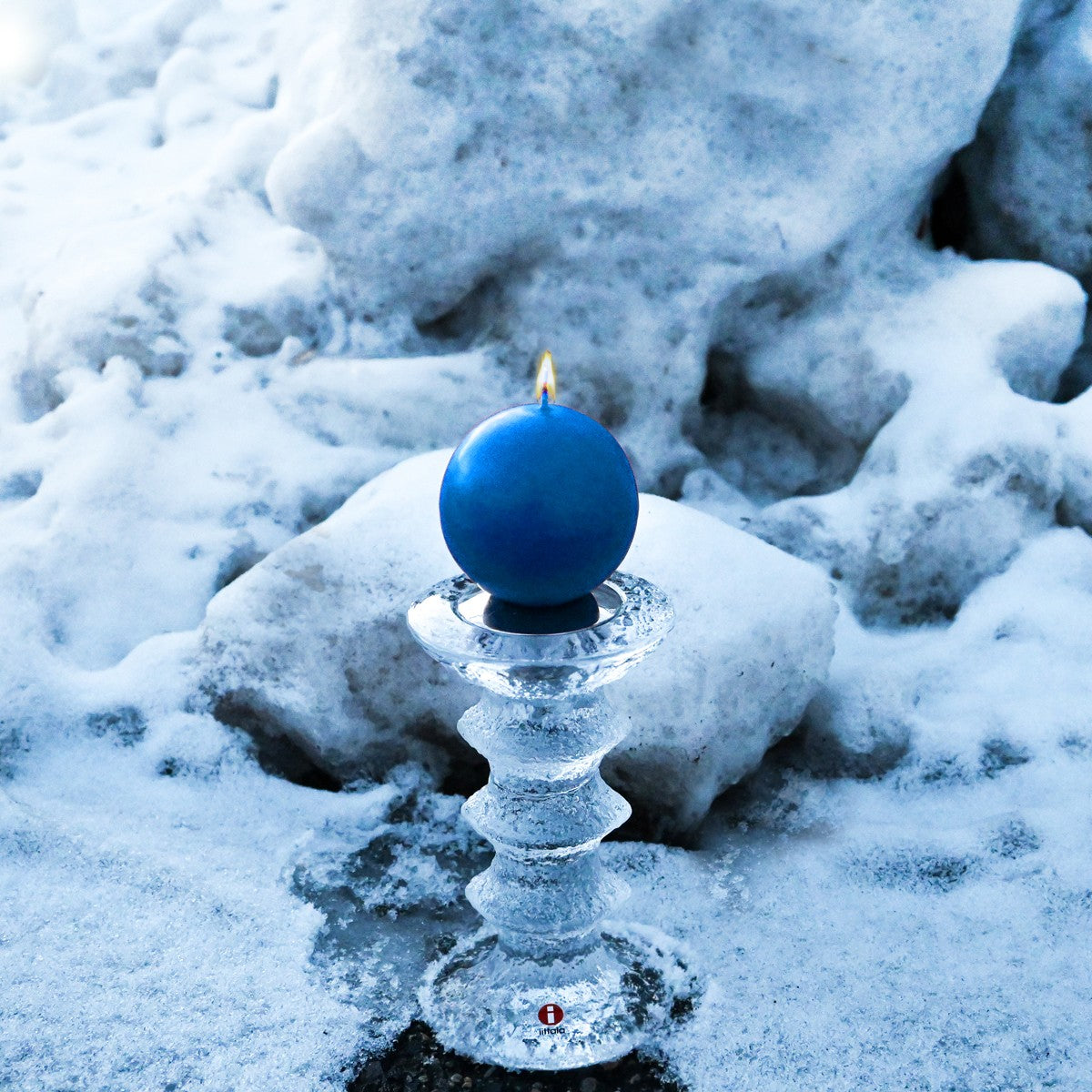 Festivo Blue Ball Candles - Set of 2