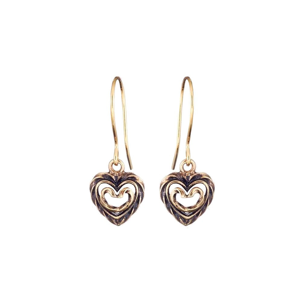 Kalevala Heart of the House Bronze Hook Earrings