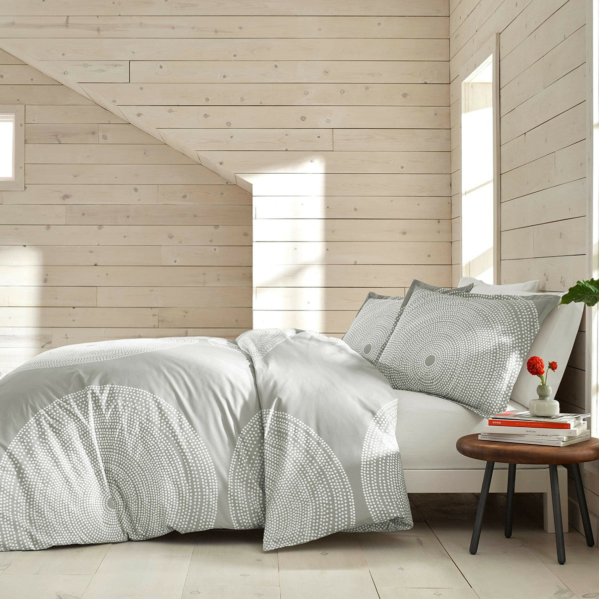 Marimekko Fokus Grey Full / Queen Duvet Cover Set