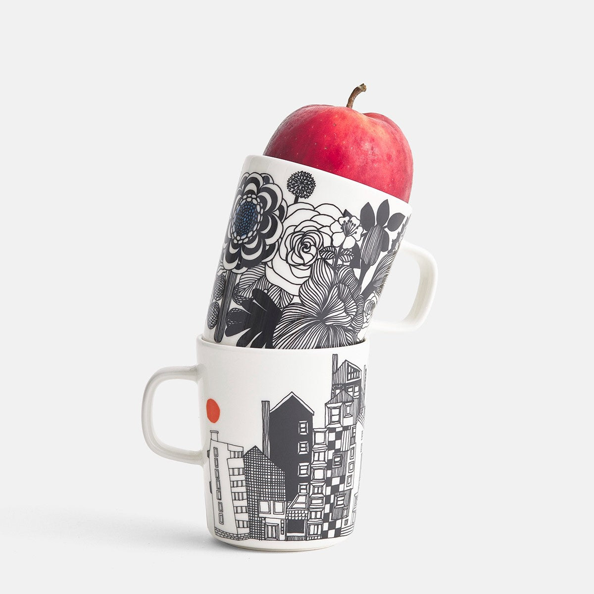 Marimekko Siirtolapuutarha Black / Blue Mug