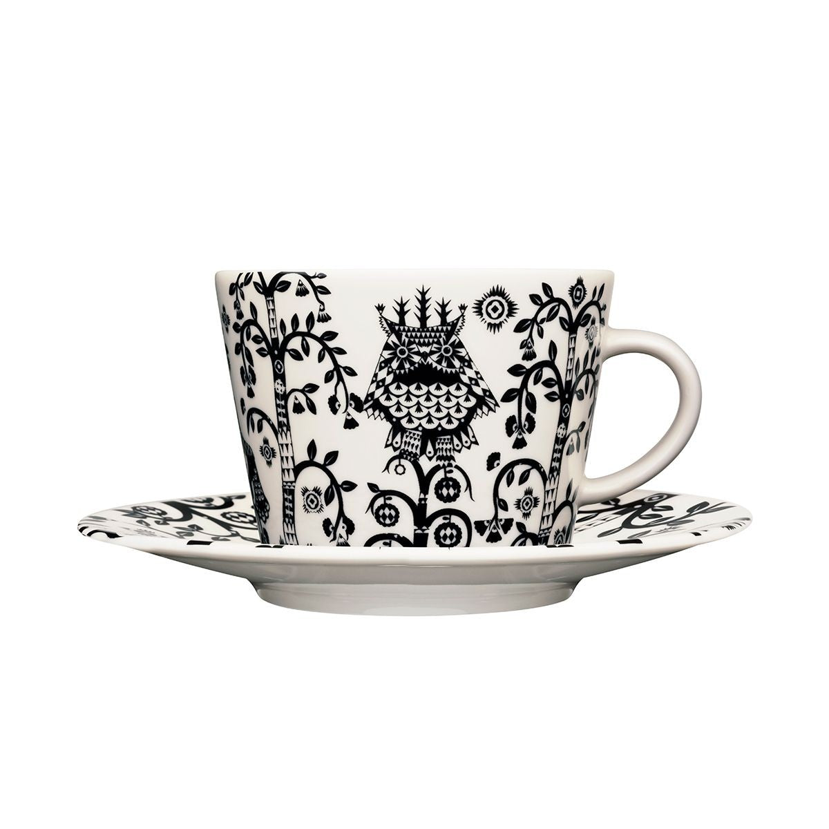 iittala Taika White / Black Coffee Cup and Saucer