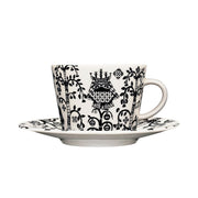 iittala Taika White / Black Coffee Cup and Saucer