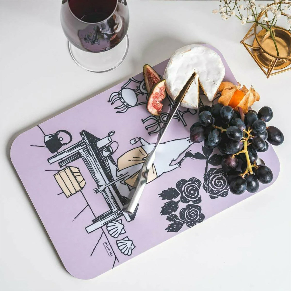 Muurla Moominmamma Pink / Blue Reversible Chop & Serve Board