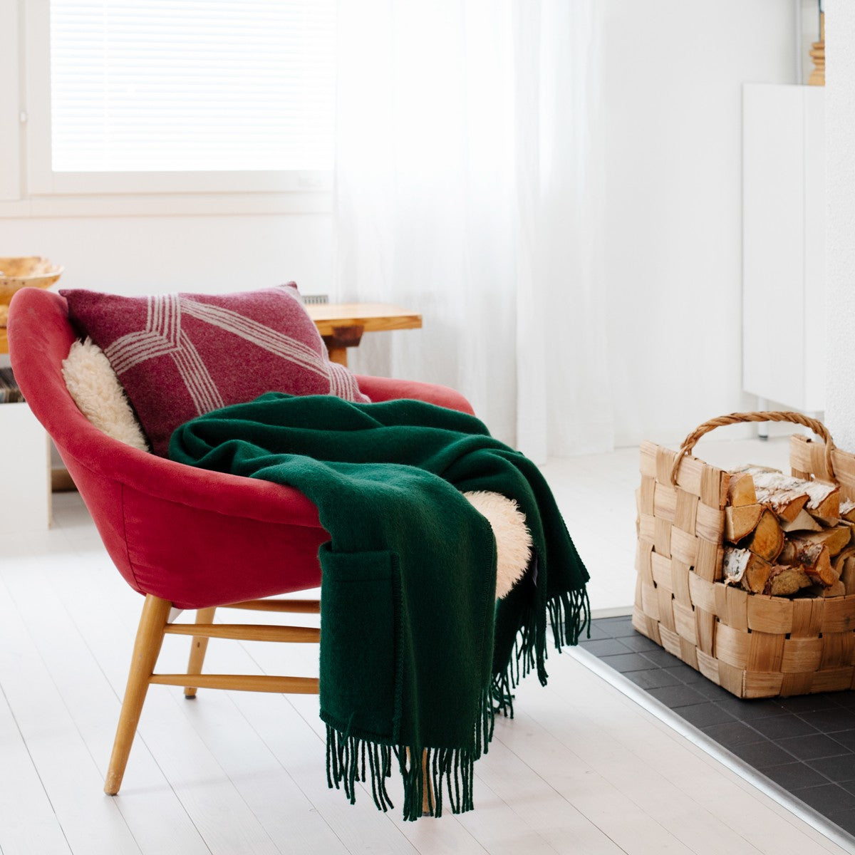 Lapuan Kankurit Forest Green Uni Pocket Shawl