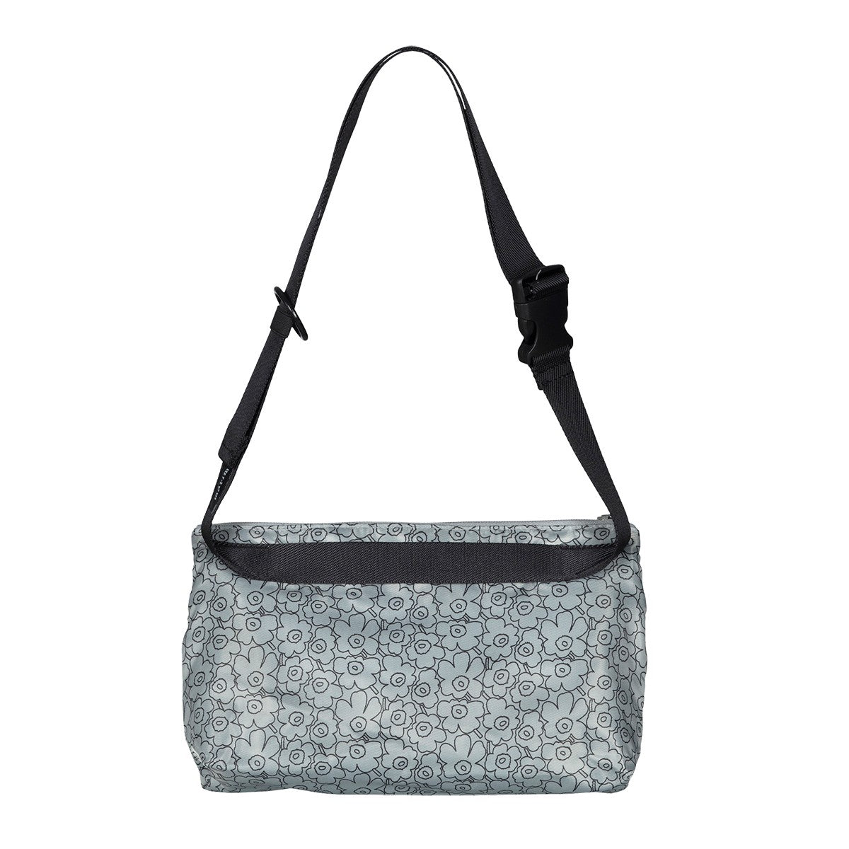 Marimekko Piirto Unikko Grey / Black Small Neat Crossbody Shoulder Bag