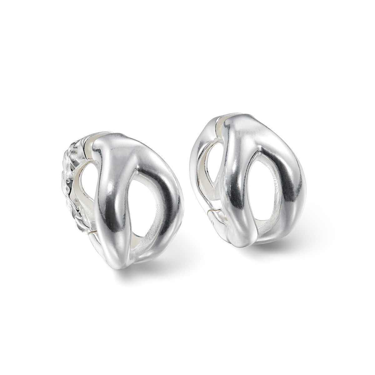 Kalevala Mannyt Silver Hoop Earrings