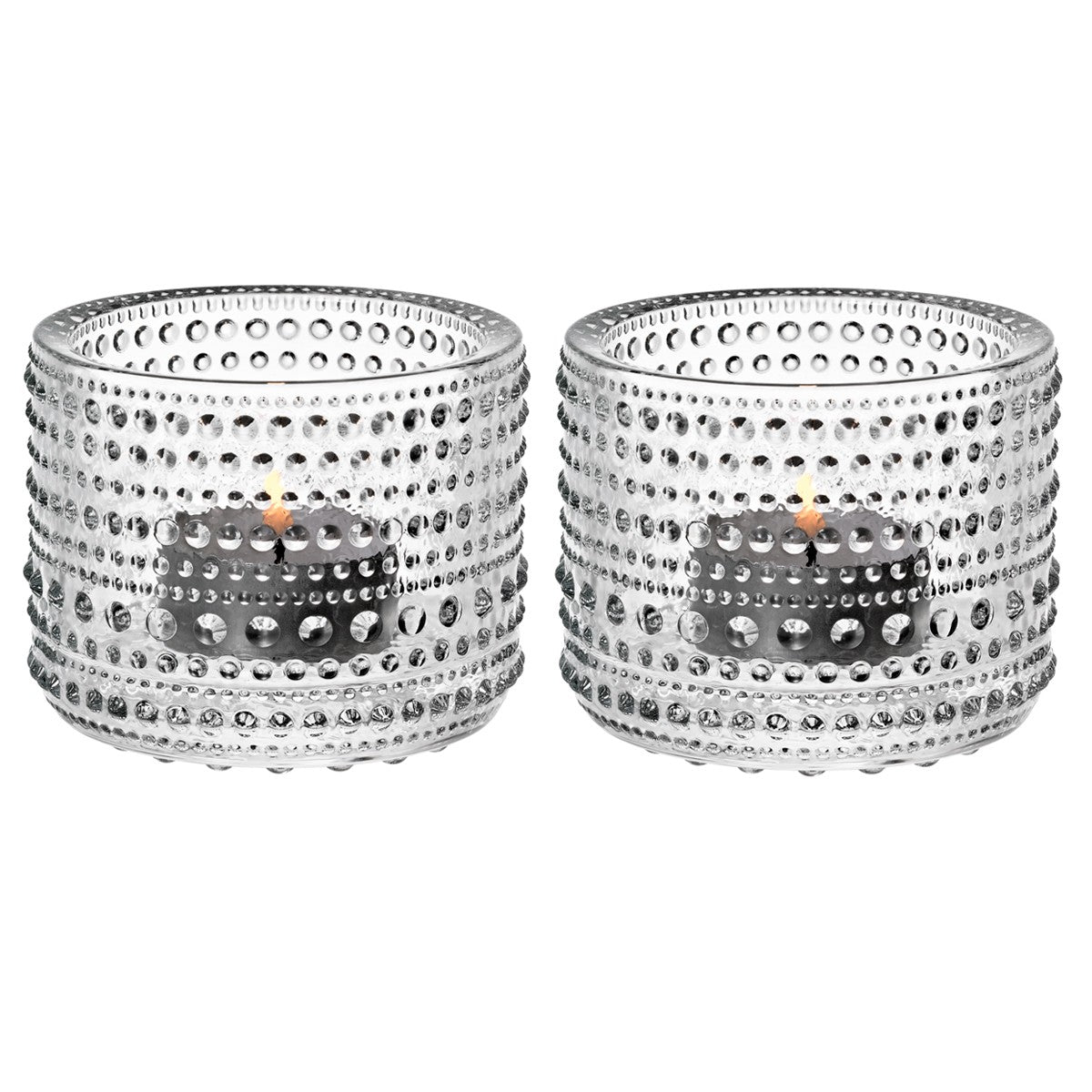 iittala Kastehelmi Clear Candle Holders - Set of 2