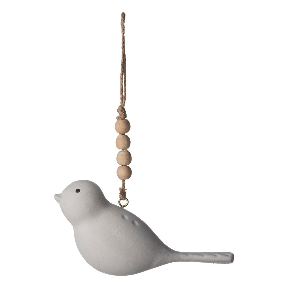 Pentik White Wood Willow Bird Ornament