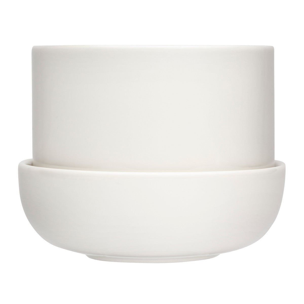 iittala Nappula White Plant Pot w/ Saucer