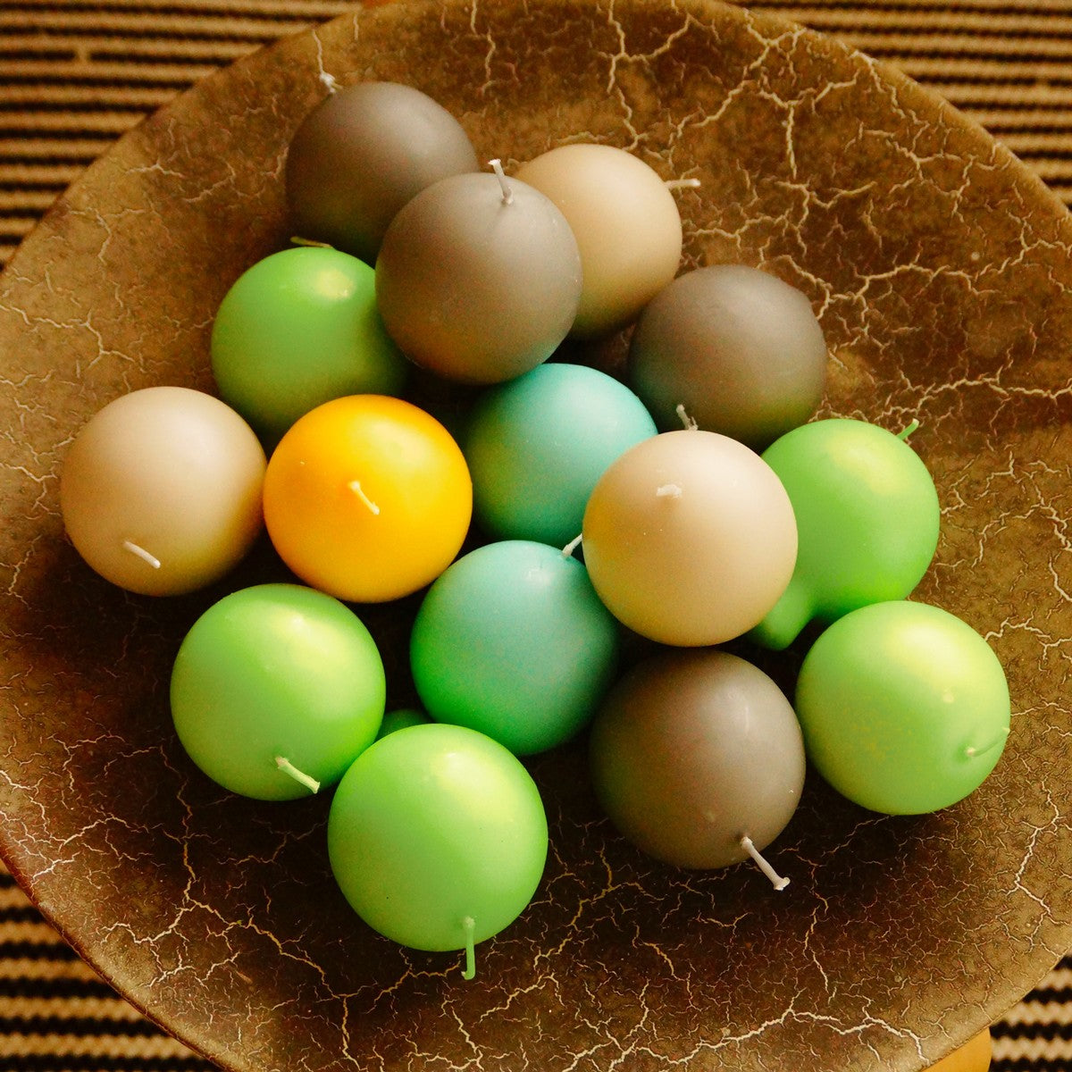 Festivo Lime Ball Candles - Set of 2