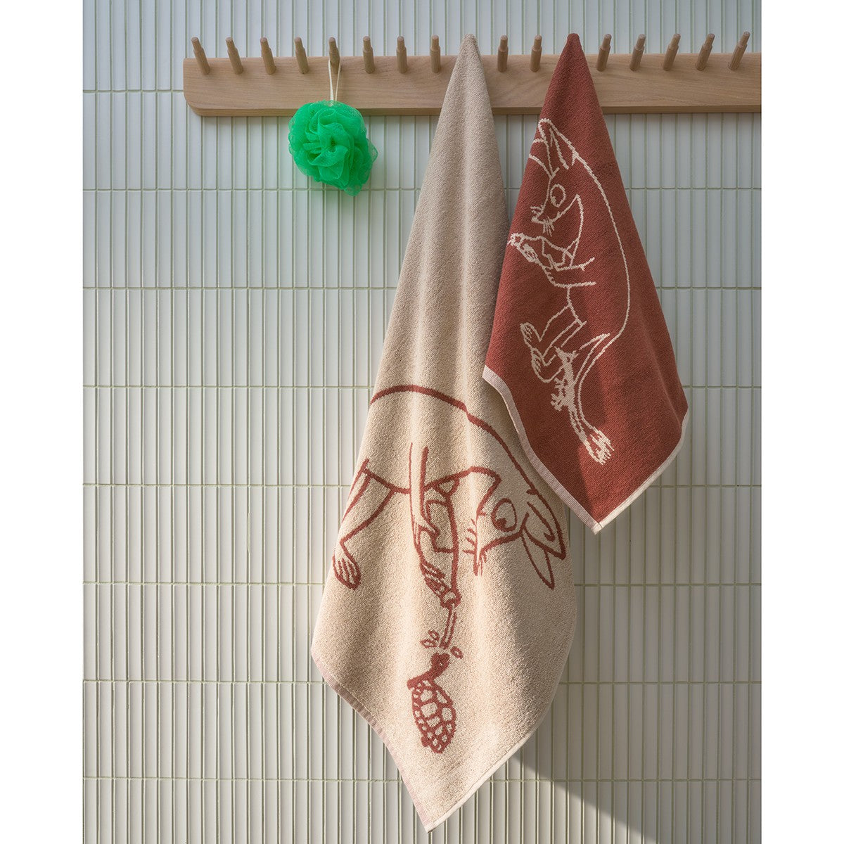 Arabia Moomin Sniff Brown Bath Towel
