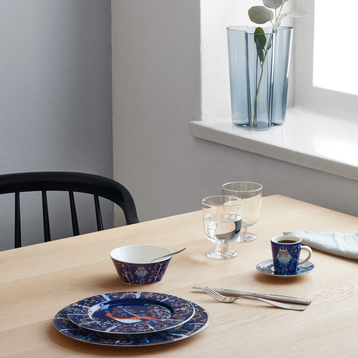 iittala Taika Blue 4-Piece Dinnerware Set