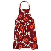 Marimekko Pieni Unikko Burgundy / Red / Beige Apron