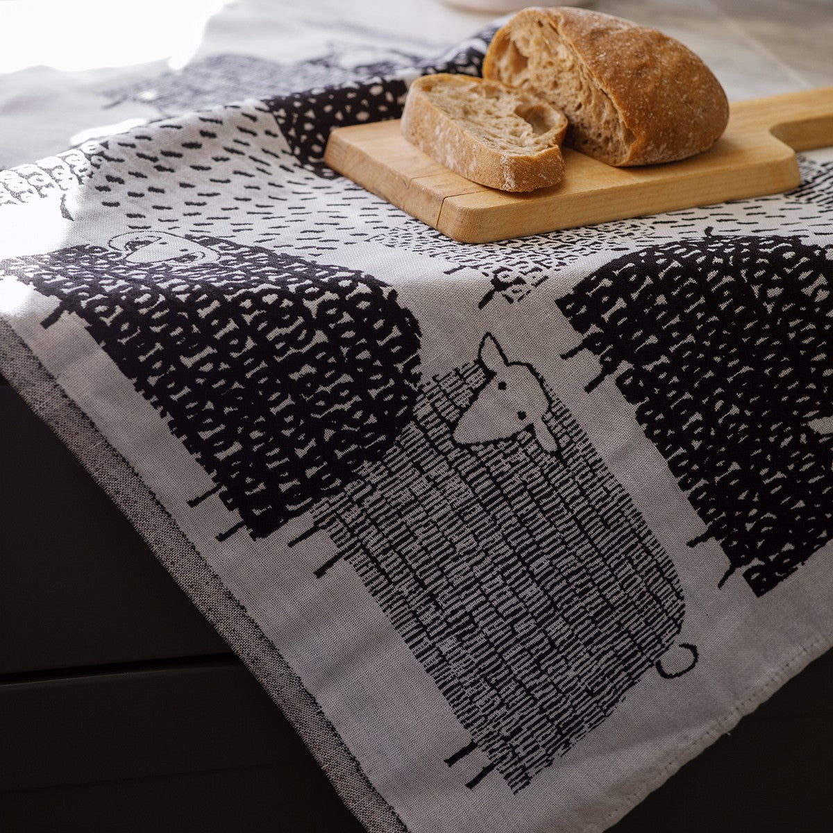 Lapuan Kankurit Päkäpäät White / Black Tea Towel