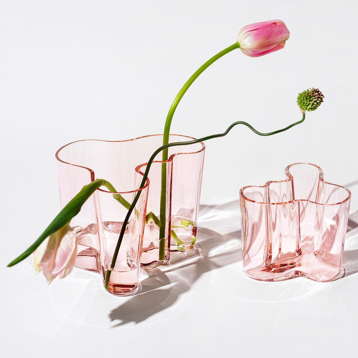 iittala Aalto Salmon Pink Vase - 6-1/4"
