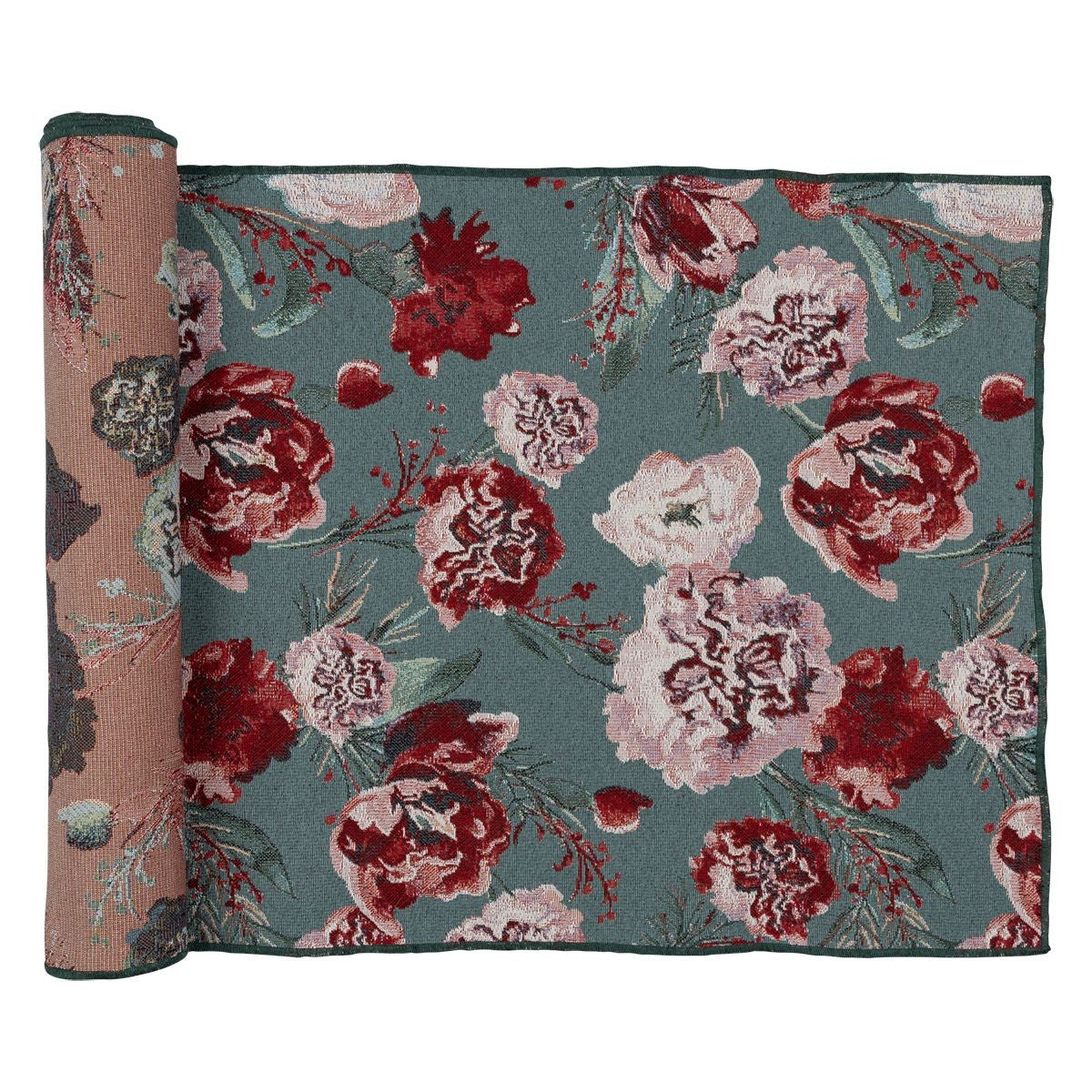 Pentik Kimara Green / Red Tapestry Table Runner