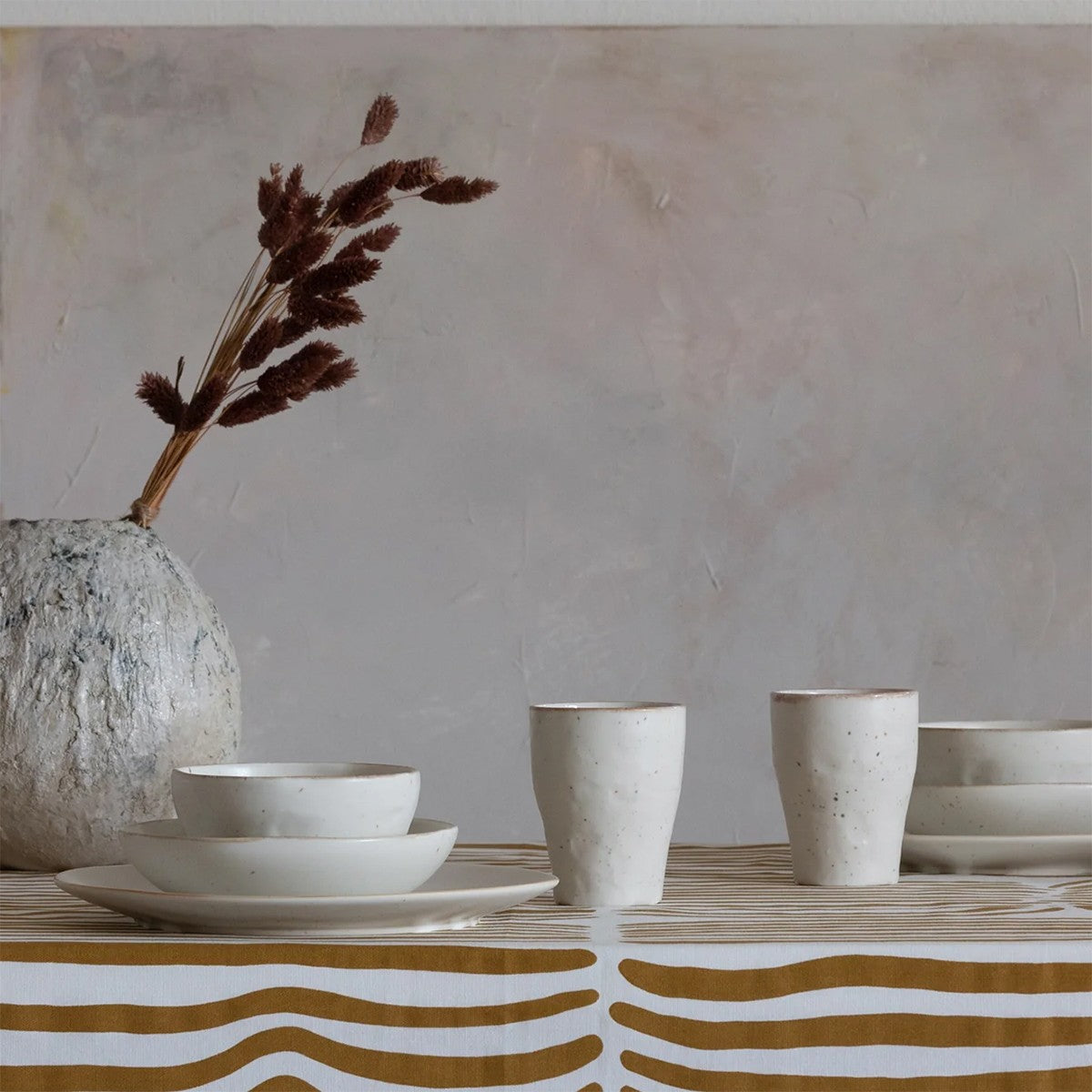 Pentik Kajo White / Brown Pasta Bowl