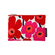 Marimekko Unikko Red Kaika Zip Pouch