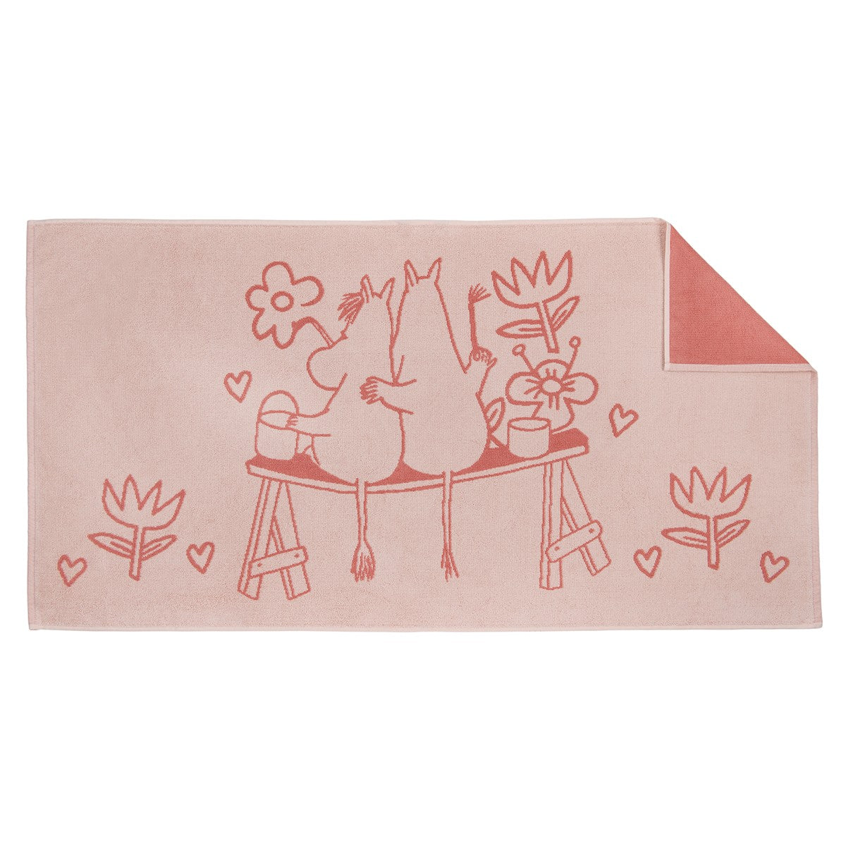 Arabia Moomin Love Pink Bath Towel