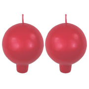 Festivo Watermelon Red Ball Candles - Set of 2