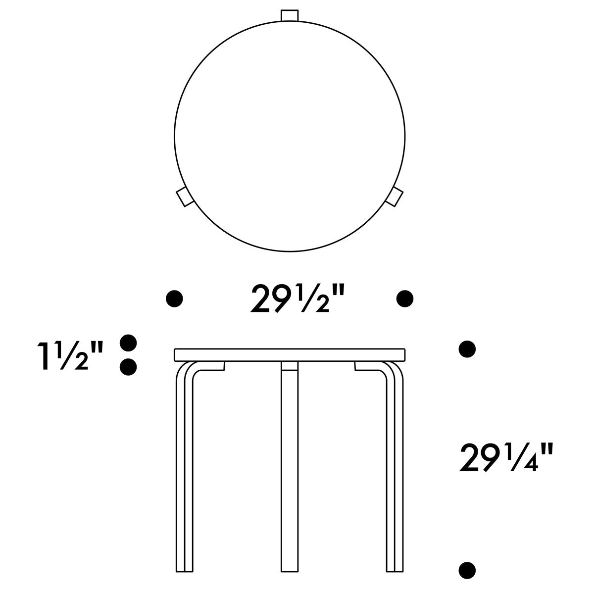 Artek Alvar Aalto 90B Round Table