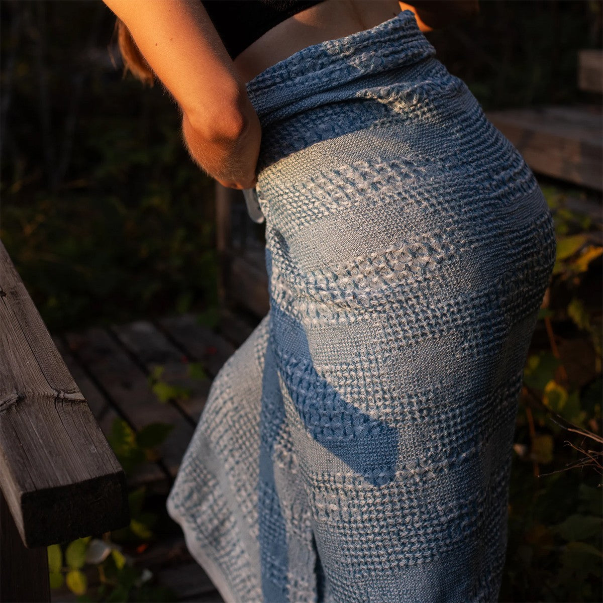 Lapuan Kankurit Kuohu Rainy Blue Bath / Sauna Towel