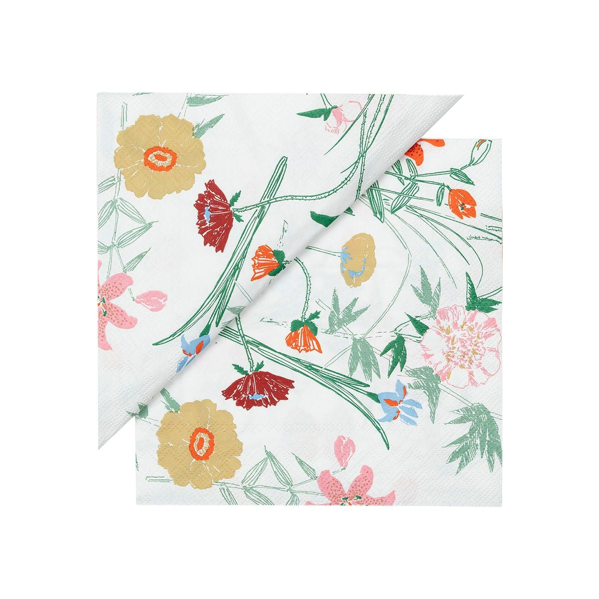 Marimekko Puutarhakutsut White / Green / Orange Cocktail Napkins