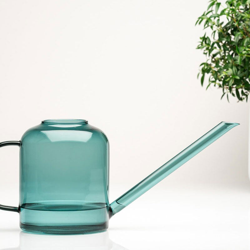 Muurla Teal Glass Watering Can