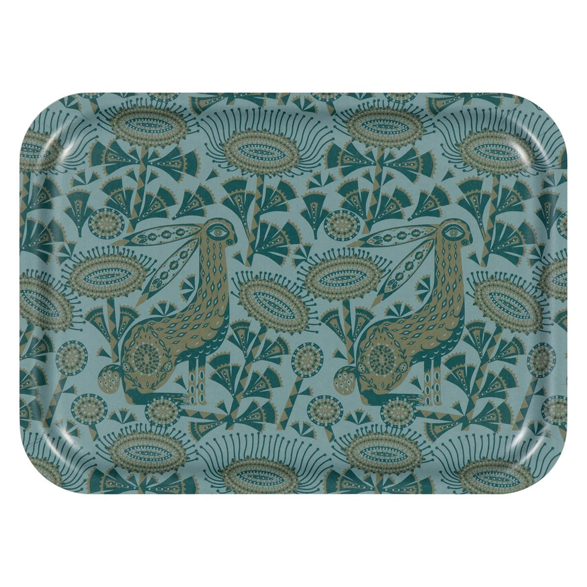 Klaus Haapaniemi Rabbit Green / Brown Small Tray