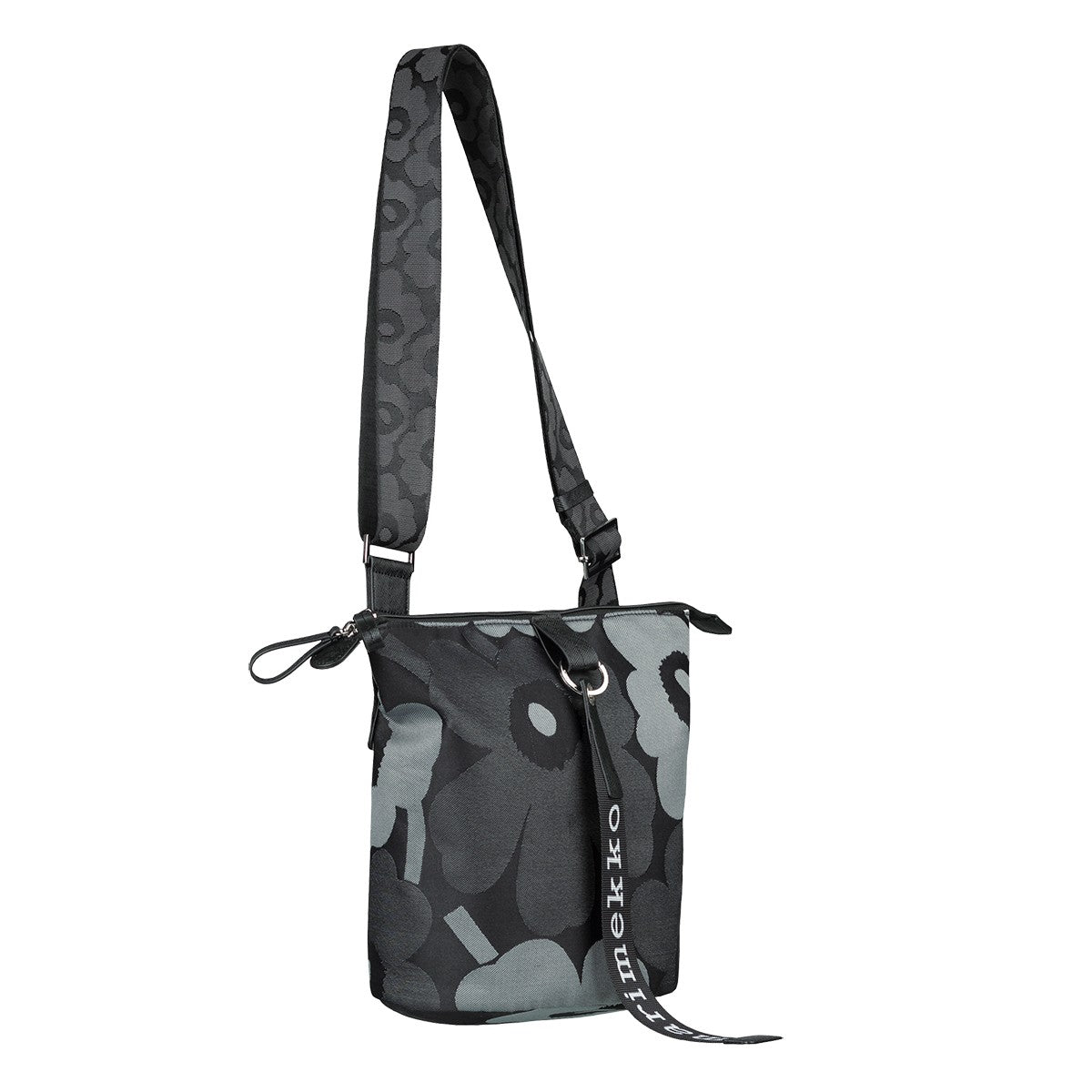 Marimekko Unikko Black / Grey Carry All Shoulder Bag