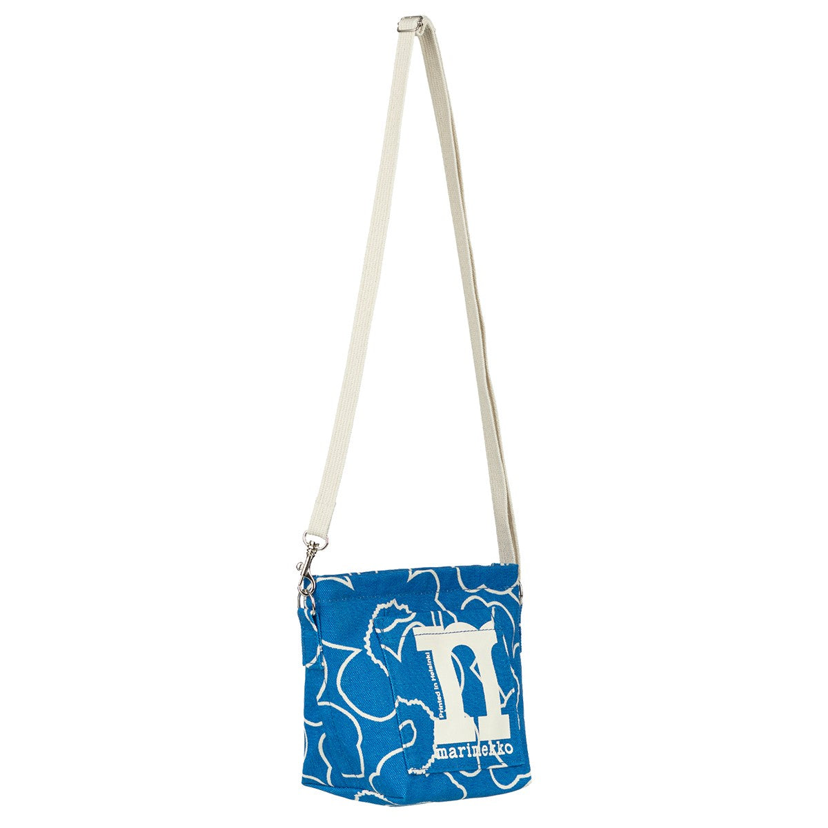 Marimekko Piirto Unikko Blue / Off White Mono Mini Crossbody Bag