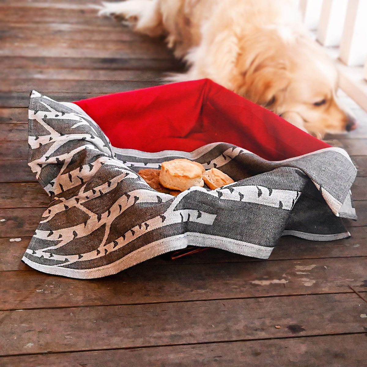 Lapuan Kankurit Koivu White / Grey Small Tea Towel