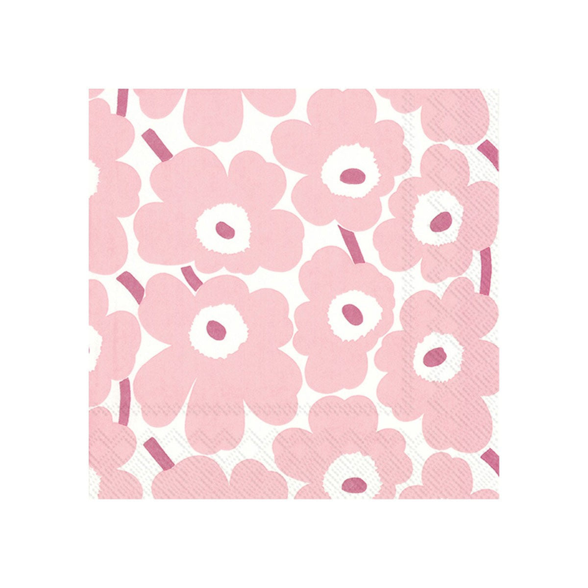 Marimekko Mini Unikko Light Pink / White Cocktail Napkins