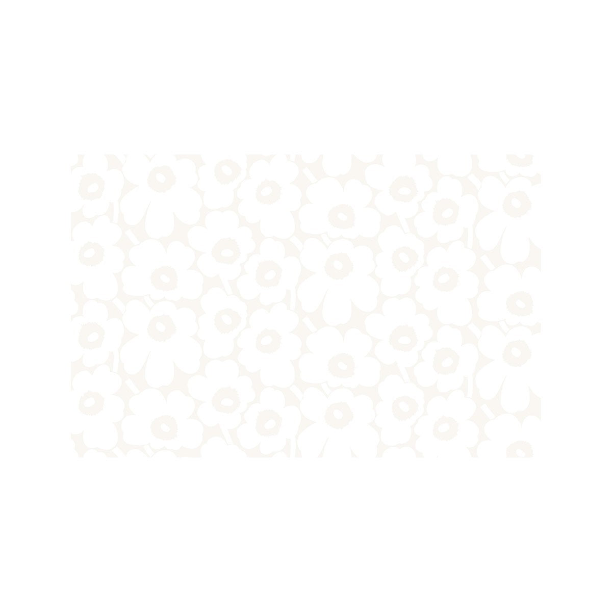 Marimekko Pieni Unikko White / Off White Acrylic-Coated Cotton Fabric
