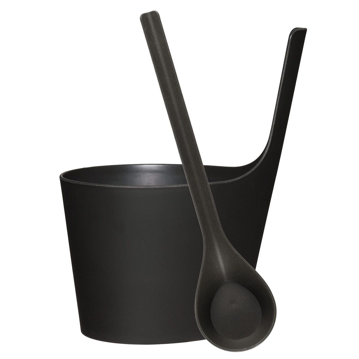 Rento Pisara Speckled Dark Grey Sauna Bucket & Ladle Set