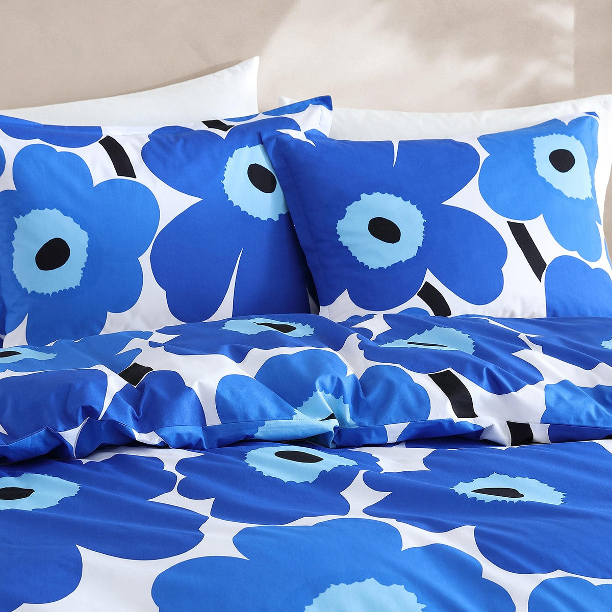 Marimekko Unikko Blue Full / Queen Duvet Cover Set