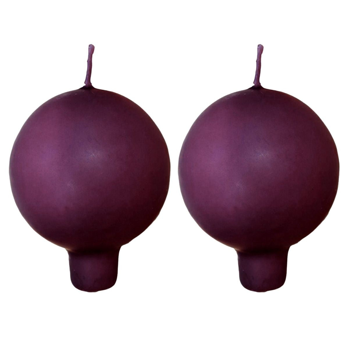 Festivo Plum Ball Candles - Set of 2