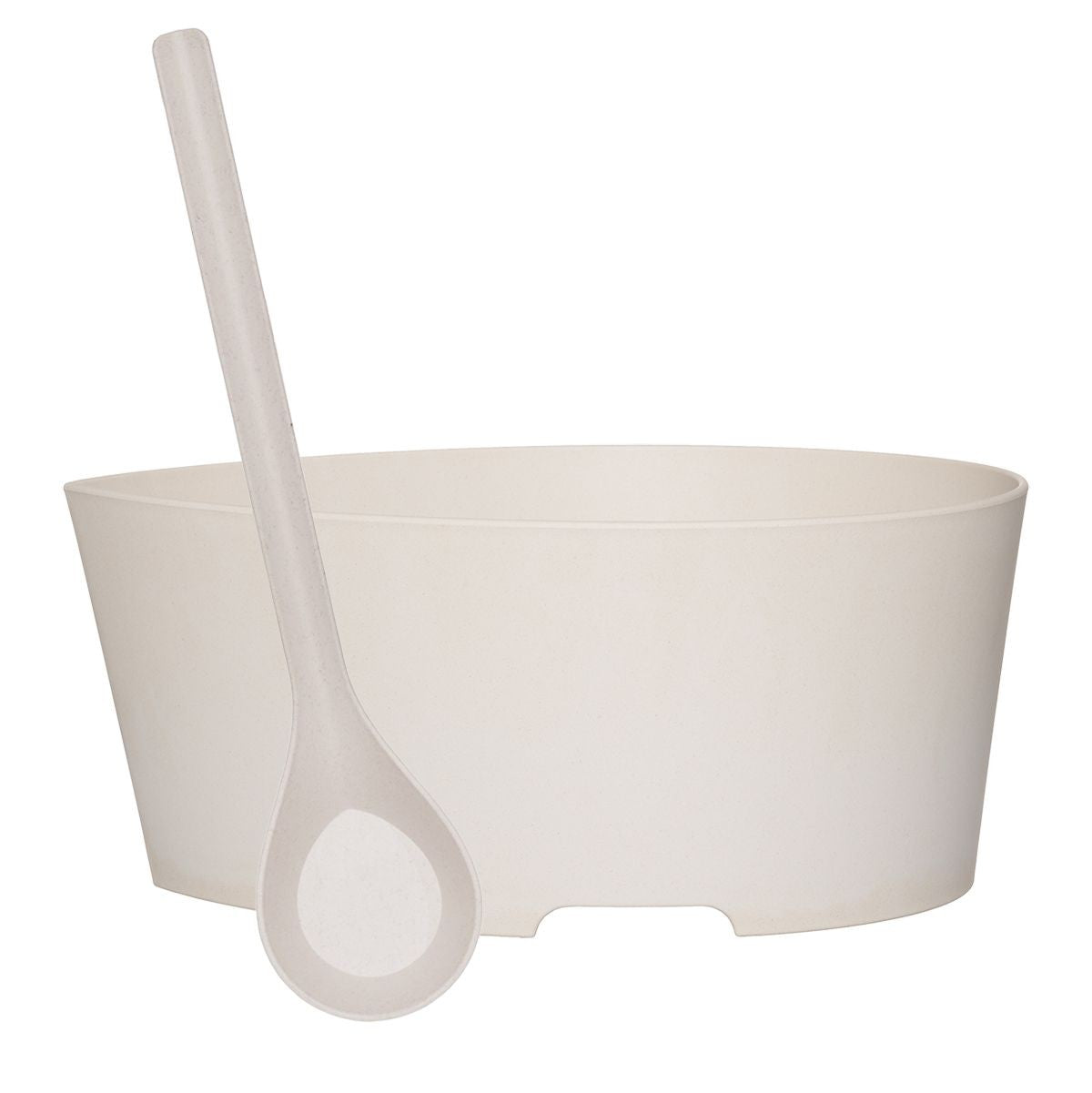 Rento Pisara Speckled Ivory Sauna Basin & Ladle Set
